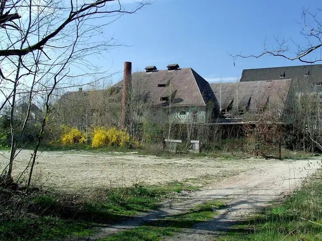 Abandoned industrial factory buildings