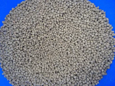 Commercial fish feed pellets used in aquaculture diets